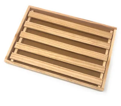 Imagen del producto de Tabla de cortar para pan con bandeja extraíble para las migas, de 32 x 22 x 2,5 cm, ideal para la cocina