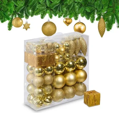 Image de Boules de sapin de Noël en lot de 110 pièces