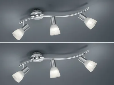 Produktbild von 2er SET 3-flammige LED Deckenstrahler Silber, Designklassiker Wohnzimmer & Flur