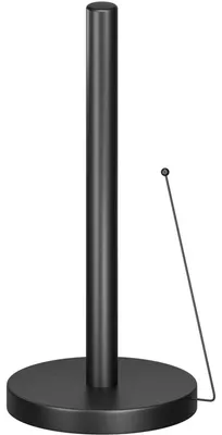 Produktbild von Minismus Küchenrollenhalter Schwarz Stehend - Papierrollenhalter mit Anti-Roll Arm - Stabiler Küchenrollenständer- Küchenpapierhalter für Standardroll