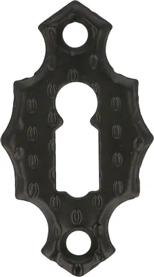 Produktbild von Schlüsselrosette schmiedeeiserner Look Schwarz matt Türschloss-Rosette Zylinderrosette Buntbart