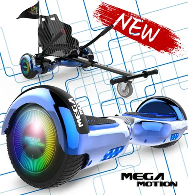 Produktbild von HoverBoard mit Sitz MegaMotion 6,5 Zoll Elektro Scooter Hoverboards Self Balance Scooter Segway E-Skateboard 350W*2 Motor mit Hoverkart für Kinder und Jugendliche