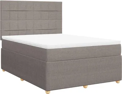 Produktbild von vidaXL Boxspringbett mit Matratze Taupe 140x190 cm Stoff