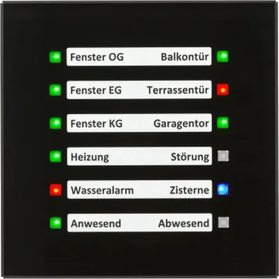 Image de MDT KNX, verre, affichage LED, noir, 1 pièce.