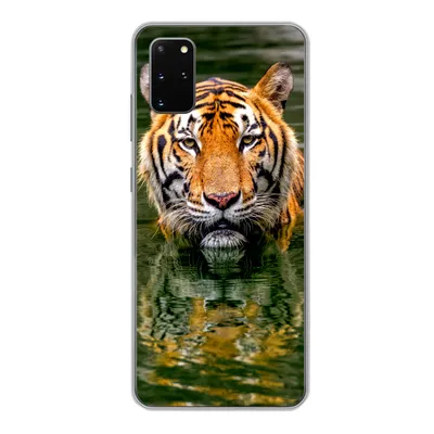 Produktbild von MuchoWow® Handyhülle Schutzhülle Hülle für Samsung Galaxy S20 Plus Tiger - Wasser - Spiegelung Silikon Softcase Handy Hülle - Hartschale