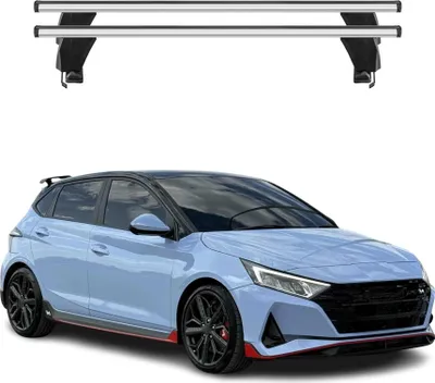 Image de Menabo Barres de toit Transversales pour Hyundai i20 N 2020-2025 Gris ABE 2x