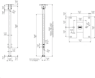 Produktbild von SMS 02-118-4 Deckenhalterung für Displays, VESA kompatibel, weiß