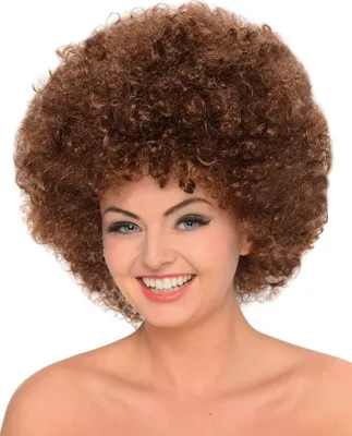 Produktbild von Braune Afro-Perücke für Damen