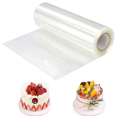 Produktbild von Tortenrandfolie - Wiederverwendbare Acetatfolie - Zum Backen und Dekorieren - 20 cm Höhe