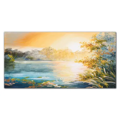 Produktbild von Coloray Bild aus Leinwand 120x60 Leinwand Dekoration - See Natur