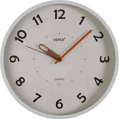 Image de Horloge murale Versa Blanc Plastique 4 x 30 x 30 cm