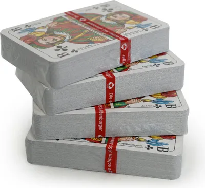 Produktbild von Original ASS Altenburger Romme Spielkarten, 55 Blatt 4x BLAU und ROT