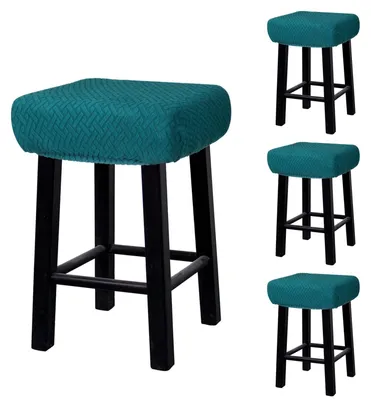 Immagine prodotto di Solidchoice - Set di 4 coprisedie per sgabelli da bar, colore blu scuro