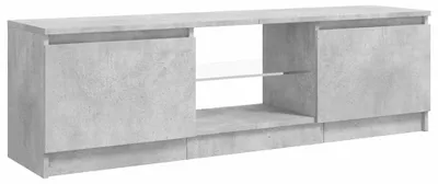Imagen del producto de Mueble de TV con iluminación LED, color gris hormigón, 120x30x36 cm