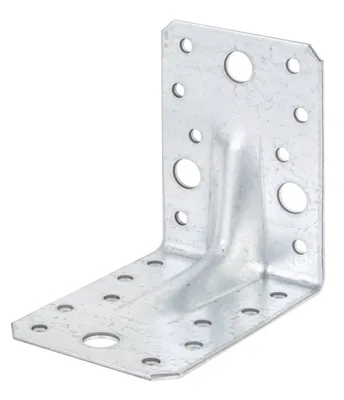 Immagine prodotto di Alberts 837563 Connettore angolare per carichi pesanti con perlina, zincato sendzimir, 90 x 90 x 65 mm, set da 50