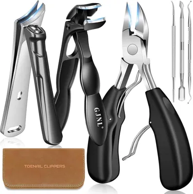 Image de Coupe-ongles pour ongles épais avec arc en biais, ouverture extra large, acier inoxydable
