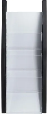 Produktbild von helit 4er Wand-Prospekthalter the arc, DIN A5 hoch,schwarz (5171051)