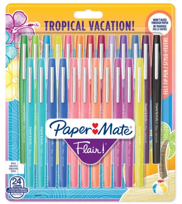 Image de Papermate 1982655 PAPER MATE Faserschreiber Flair 24er Trop.Vacation M 0.7 mm Blister