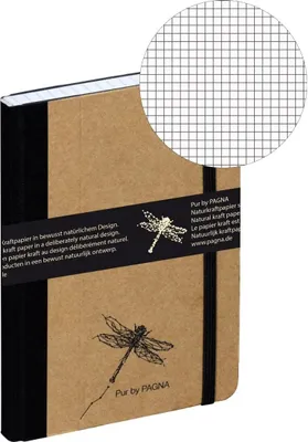 Obrázok produktu pre PAGNA Notizbuch A6 Pur 192S kariert natur 1Stk
