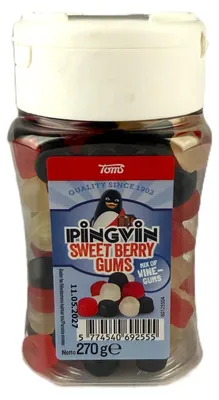 Imagen del producto de Toms Pingvin, gominolas de sabor a frutos rojos, 270g