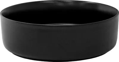 Obrázek produktu pro LuxeBath umyvadlo Umyvadlo na desku kulaté, Ø 36x12 cm, černé, z keramiky, včetně odtokové soupravy bez přepadu