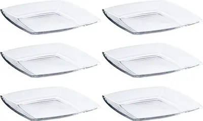 Obrázok produktu pre 6 sklenených tanierov Tokio 26,5 cm x 26,5 cm