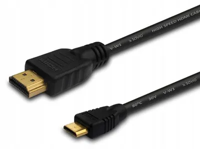 Produktbild von Savio CL-09, 1,5 m, HDMI Typ A (Standard), HDMI Type C (Mini), 4096 x 2160 Pixel, 3D, Schwarz