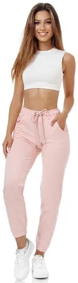 Imagen del producto de Pantalón de chándal para mujer Tazzio, modelo F300, color rosa, talla M