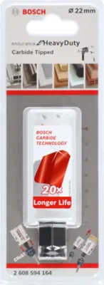 Immagine prodotto di Fresa a tazza D.22 mm Profondità di taglio 60 mm Versione albero Power Change Plus Carbide BOSCH