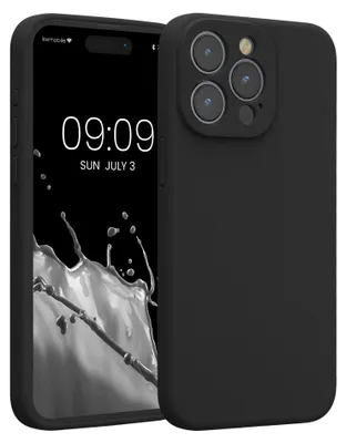 Produktbild von kwmobile Hülle kompatibel mit Apple iPhone 15 Pro Max - Hülle Silikon gummiert - Handyhülle - Handy Case in Schwarz