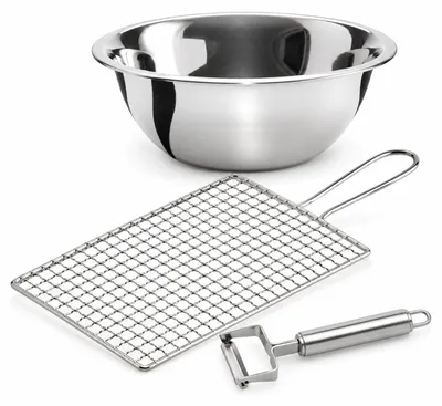 Produktbild von Karl Weis Kartoffelrösti-Set mit Schäler, Reibe und Rührschüssel