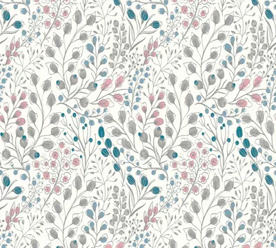Produktbild von Vliestapete 38847-2 Attractive 2 Blumenranke weiß-rosa-blau