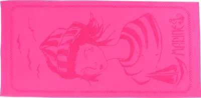 Zdjęcie produktu dla Ręcznik plażowy Anemoss Sailor Girl, 100% bawełna turecka, miękki i chłonny, szybkoschnący, do kąpieli - na basen - siłownię - zajęcia na świeżym powietrzu, dla dzieci i dorosłych, różowy, 27,5x55 cali