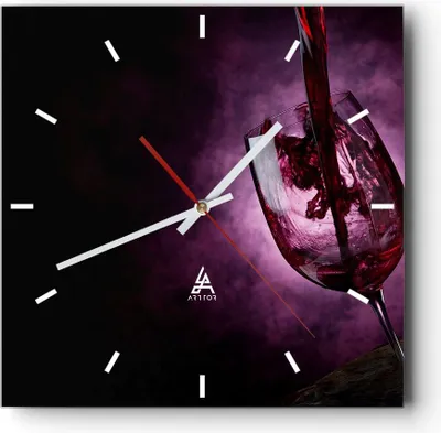 Produktbild von Wanduhr - Quadrat - Glasuhr - Abstrakt alkohol flasche cocktail - 30x30cm - Schleichendes Uhrwerk - Lautlos - zum Aufhängen bereit - Dekoration Modern - Wanddekoration aus Glas - C3AC30x30-2121