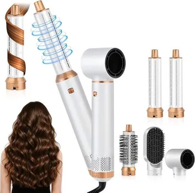 Productafbeelding van Haarstyler - Warme luchtborstel - Haar stylen - 5-in-1 functionaliteit - 1000 W - Zwart