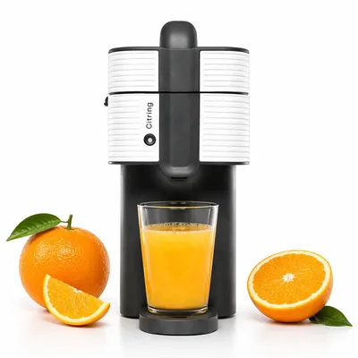 Immagine prodotto di Citring One Spremiagrumi Automatico Bianco 250W, Succo in 1 Minuto, Inserisce Arance Intere, BPA Free, Facile Pulizia