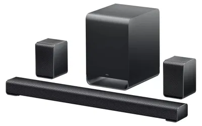 Produktbild von TCL S S65K, 5.1 Kanäle, 580 W, Dolby TrueHD, Dolby Digital Plus, DTS-HD, Dolby Atmos, DTS:X, Kabellos, Separat, Titan