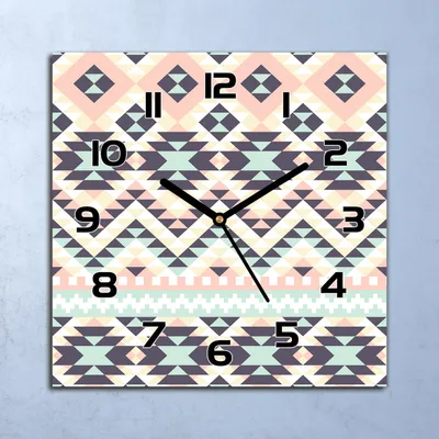 Produktbild von Wanduhr Echt-Glas-Küchenuhr Abstrakt Lila Quarz Lautlos 30x30 Deko Bilder