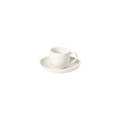 Imagen del producto de Tazas de espresso Casafina con platillo, modelo Pacifica, color blanco
