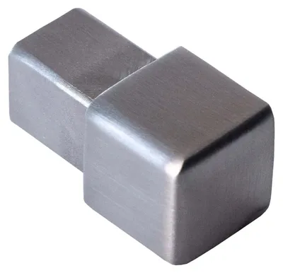 Produktbild von Dalsys Endstück Fliesenprofil 10mm Quadratprofil Edelstahl gebürstet - Endkappe für Eckprofil Fliesenschiene - Fliesenprofil Zubehör