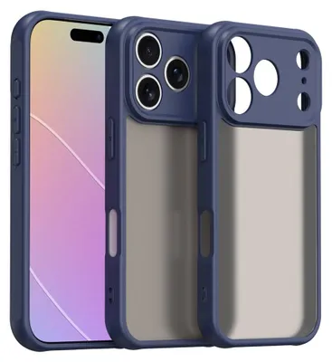 Produktbild von iPhone 18 Pro / 17 Pro Hülle - Coverup Mattes Transparentes Back Cover mit Kameraschutz - Blau