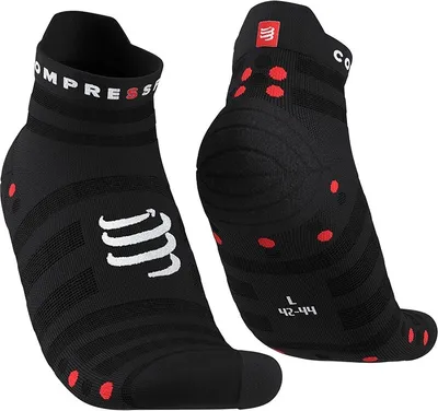 Image de Compressport Pro Racing V4.0 Ultralight Run Low Black/Red T3 Chaussettes de course à pied