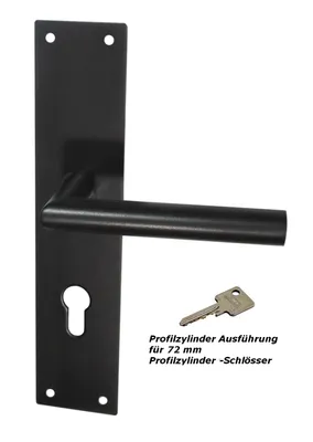 Produktbild von Türbeschlag 1723 LS Anna PZ Schwarz Renovierung Türdrücker Türgriffe Türklinke