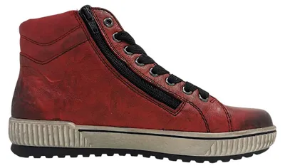 Imagen del producto de Remonte: Botas de cordones rojas para mujer, estilo casual
