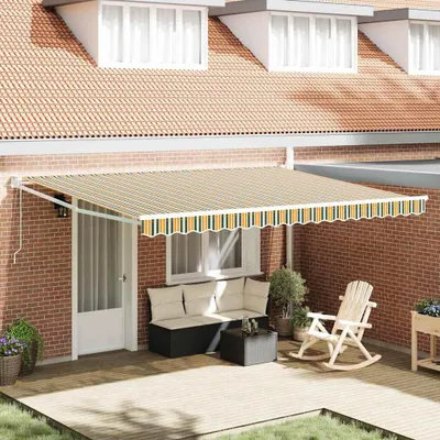 Zdjęcie produktu dla Markiza Zielony i Żółty 450 x 300 x 165 cm Poliester i Metal