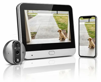 Productafbeelding van Technaxx WLAN deurbelcamera met 4,3" display en app – Slimme deurbeveiliging met bewegingsdetectie, tweewegaudio, 3MP HD, nachtzicht, batterij, USB-C en microSD – Digitale deurbel TX-366