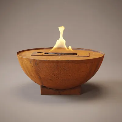 Produktbild von Tenderflame Prometheus 60 - Standkamin Bodenkamin Indoor & Outdoor, Bioethanol-Alternative mit Tenderfuel, modernes Deko-Feuer für Wohnzimmer und Terrasse