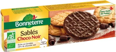 Produktbild von -Kekse mit Zartbitterschokoladenüberzug 120 g – BONNETERRE