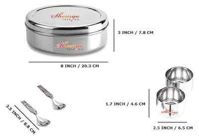 Obrázek produktu pro Nerezová krabička na bylinky, 7 přihrádek, dvojitý víko, 12 cm, pro kuchyň
