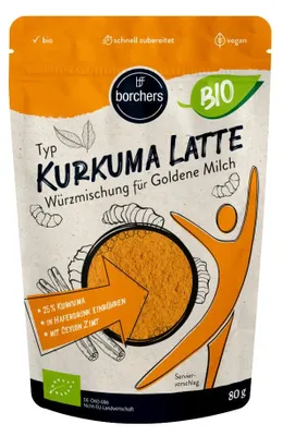 Produktbild von BORCHERS Kurkuma Latte - Goldene Milch-Mischung 80g